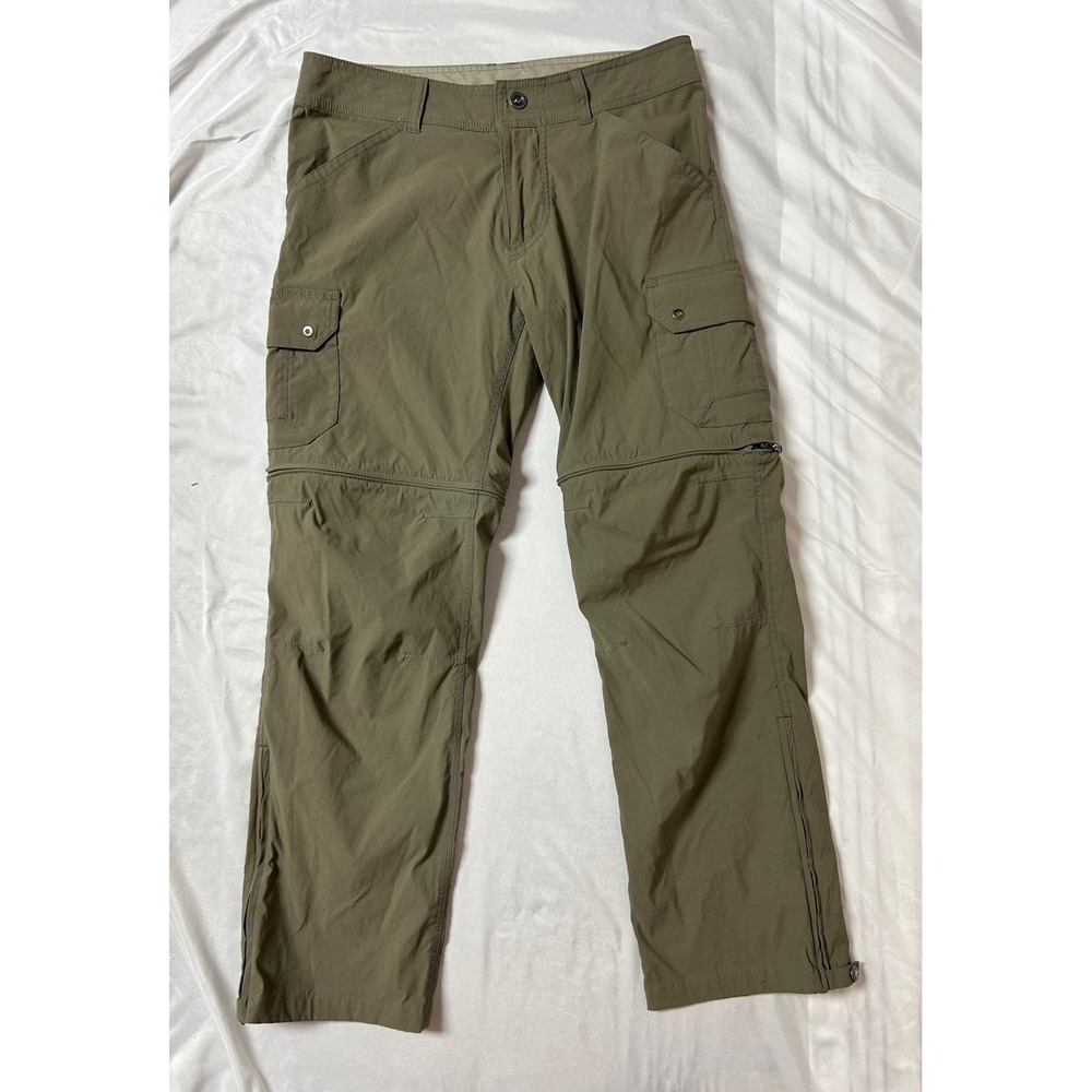 Kuhl Renegade Convertible Stealth Pants Mens 32x30 Tan Hiking Cargo Zip Off